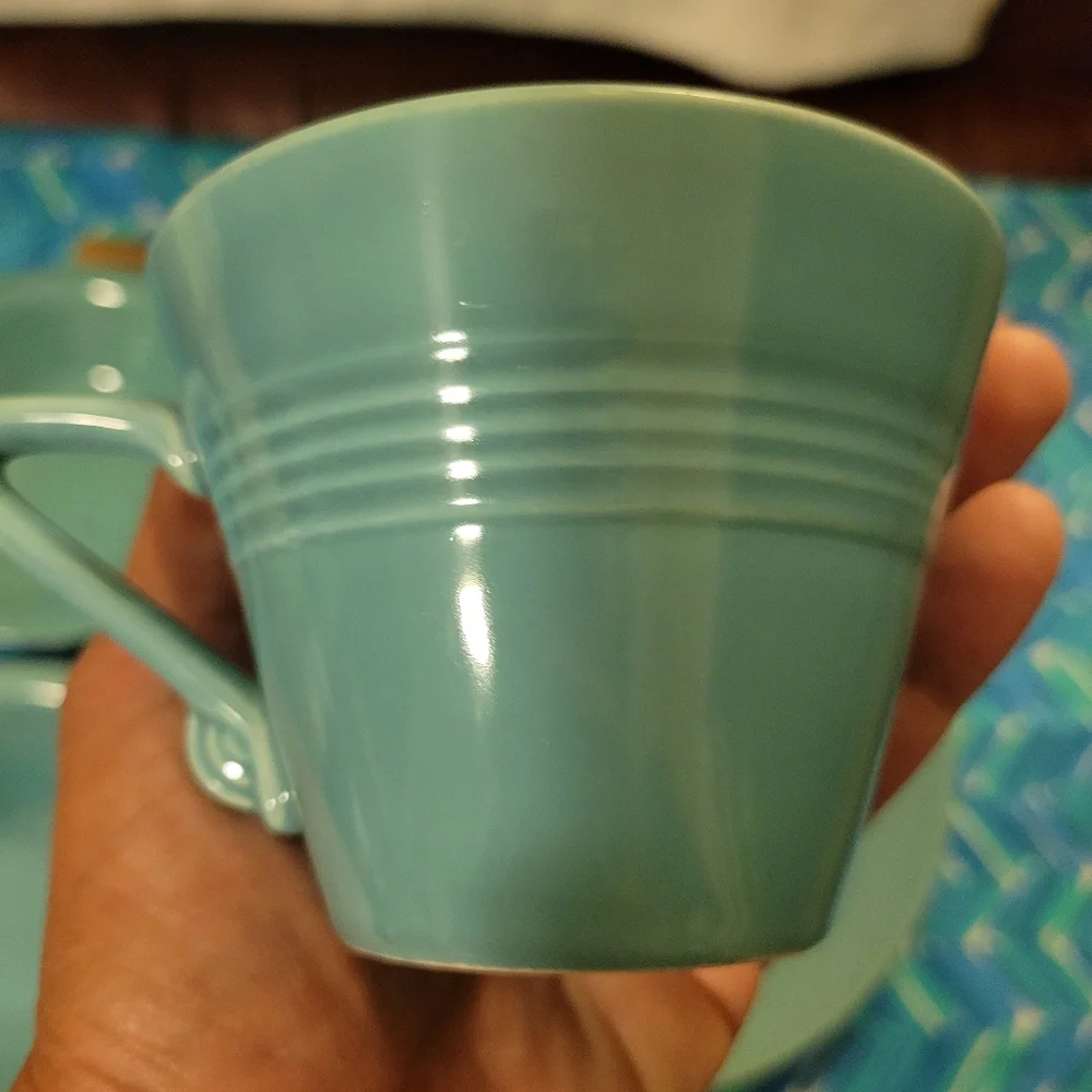 Vintage Harlequin by Homer Laughlin 5-Piece Place Setting ~ Turquoise ~ Blue ~